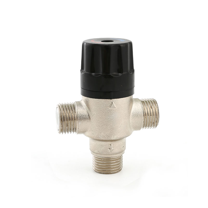 Mitigeur thermostatique de douche en laiton à 3 voies pour eau chaude solaireAMT-3022