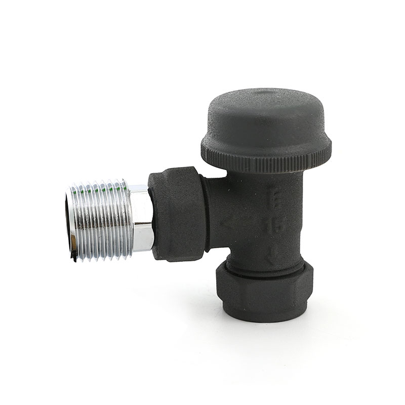 Vanne de radiateur à surface noire de type angle AMT-4032